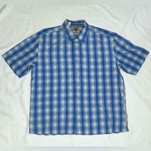 Pusser’s West Indies Blue Plaid Shirt for Men – Size XXL